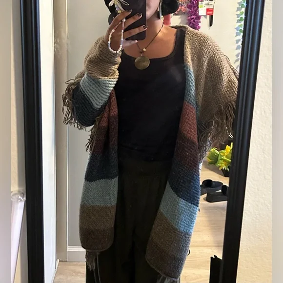 Liz Claiborne Fringe Cardigan - Picture 1 of 5